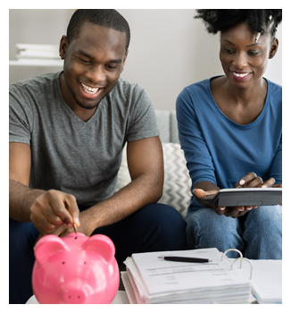 couple putting up savings